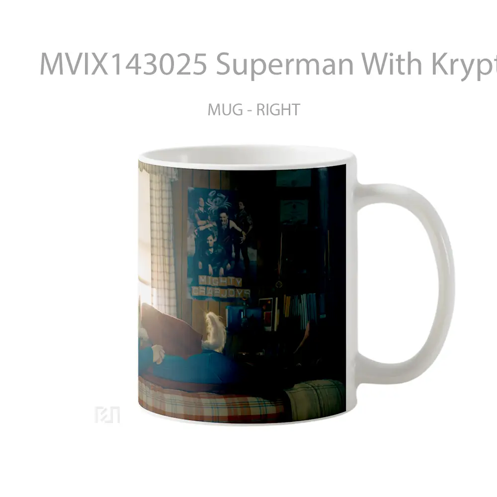 Mug Superman With Krypto 2025 Gelas Superhero - All-side / Desain