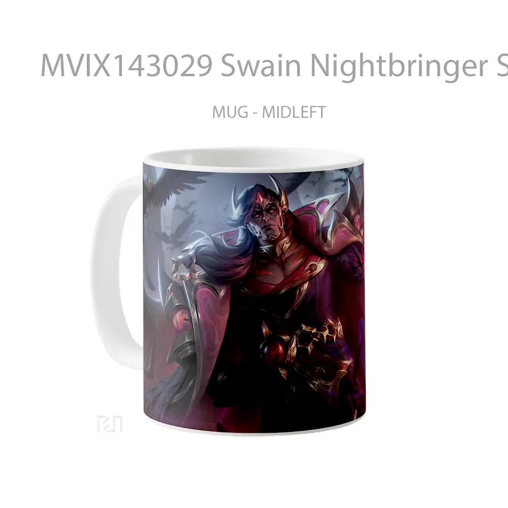 Mug Swain Nightbringer Skin Lol Wild Rift Splash Art Cangkir Gamer - All-side / Desain