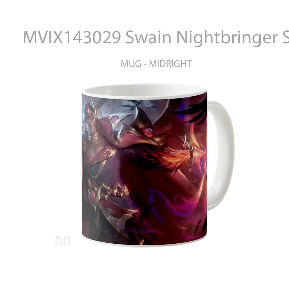 Mug Swain Nightbringer Skin Lol Wild Rift Splash Art Cangkir Gamer - All-side / Desain