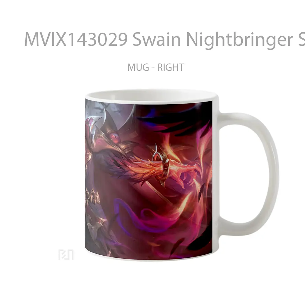 Mug Swain Nightbringer Skin Lol Wild Rift Splash Art Cangkir Gamer - All-side / Desain