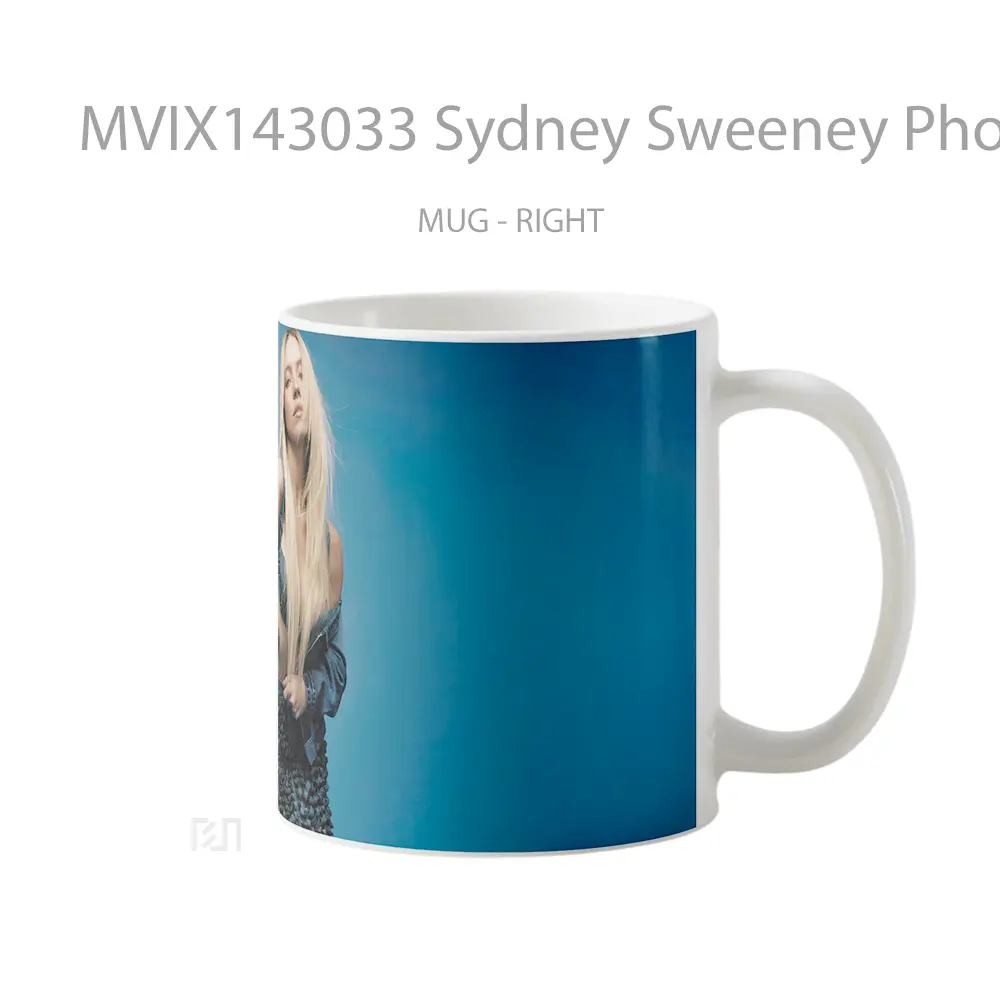 Mug Sydney Sweeney Photoshoot Gelas Keramik Unik - All-side / Desain