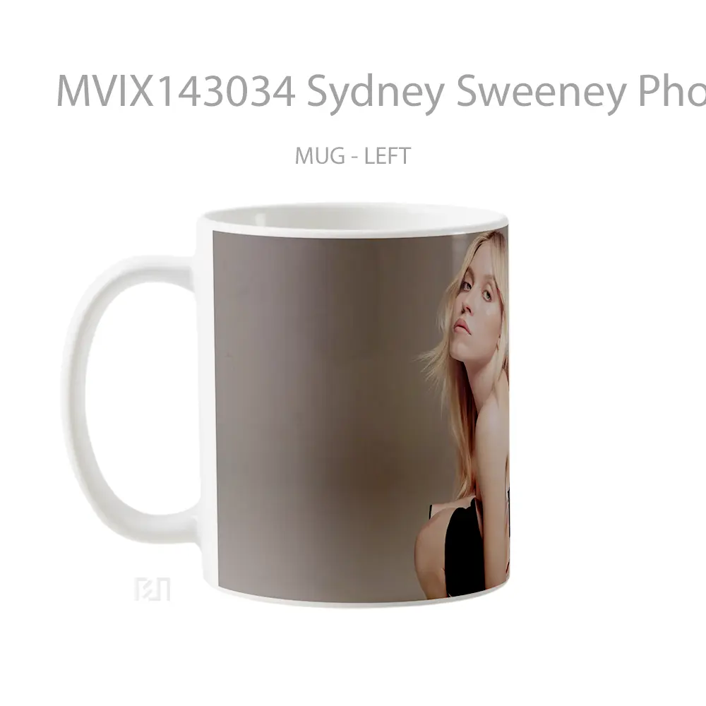 Mug Sydney Sweeney Photoshoot Gelas Keramik Unik - All-side / Desain