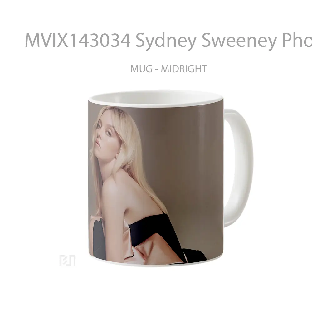 Mug Sydney Sweeney Photoshoot Gelas Keramik Unik - All-side / Desain
