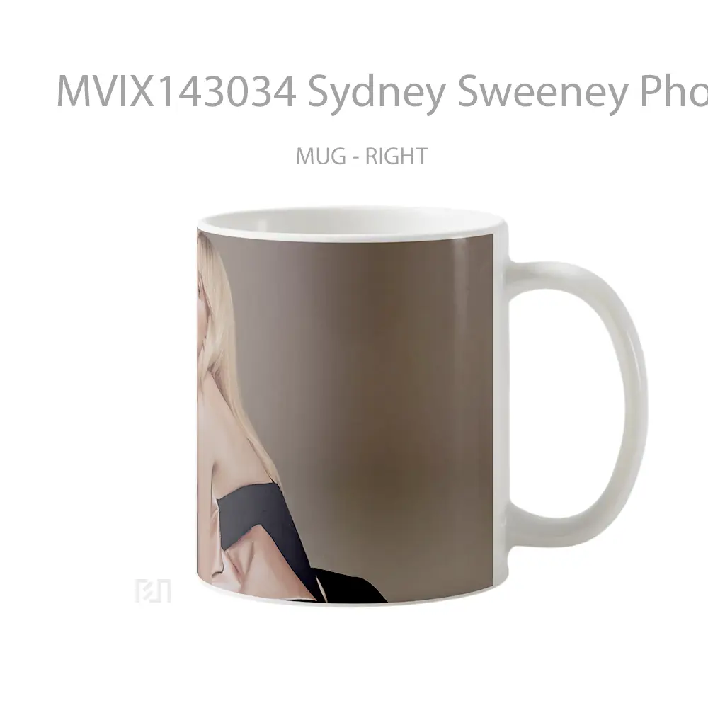Mug Sydney Sweeney Photoshoot Gelas Keramik Unik - All-side / Desain
