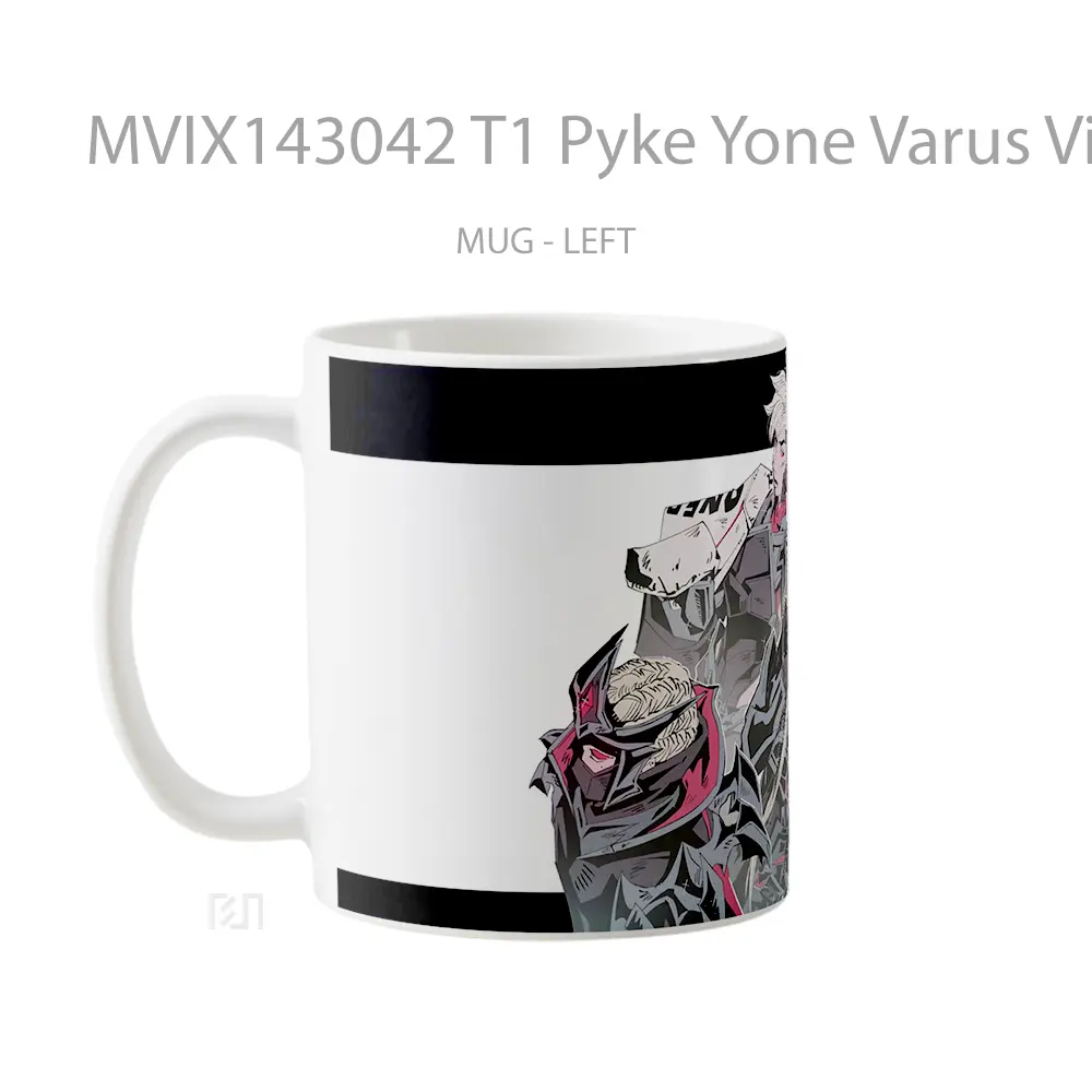 Mug T1 Pyke Yone Varus Vi Gnar Gelas Keramik Unik - All-side / Desain
