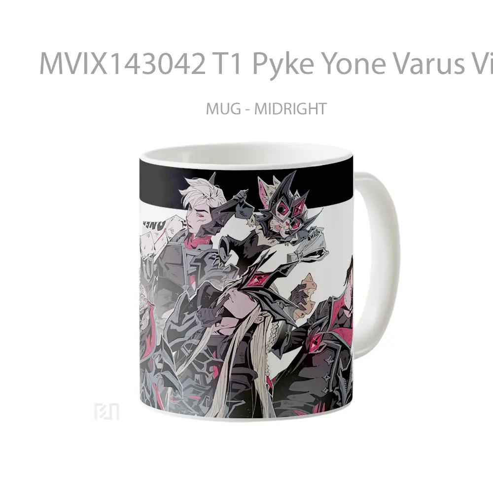 Mug T1 Pyke Yone Varus Vi Gnar Gelas Keramik Unik - All-side / Desain