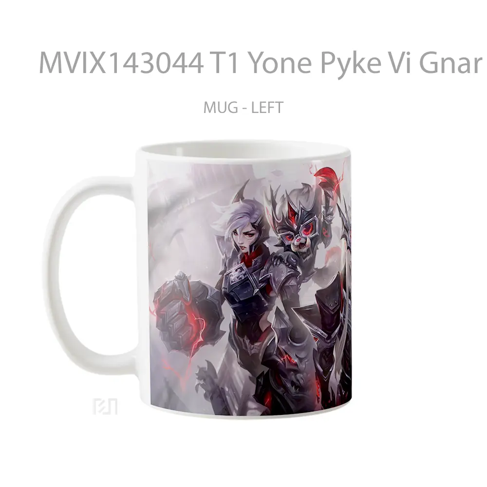 Mug T1 Yone Pyke Vi Gnar Varus Skin Lol Splash Art Cangkir Gamer - All-side / Desain