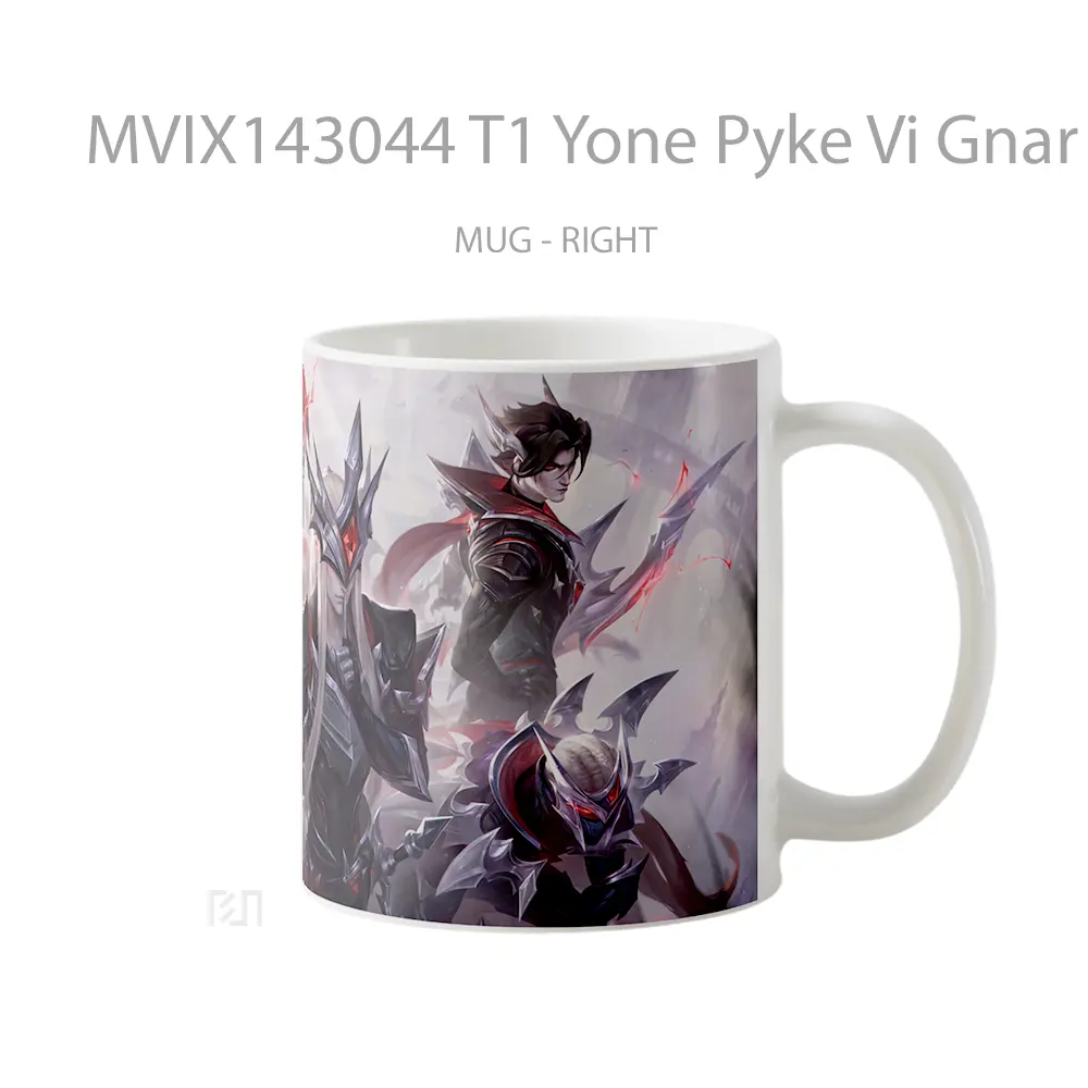 Mug T1 Yone Pyke Vi Gnar Varus Skin Lol Splash Art Cangkir Gamer - All-side / Desain