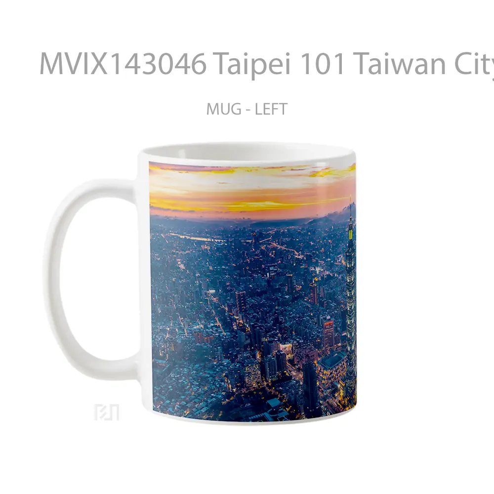 Mug Taipei 101 Taiwan City Buildings Scanery Gelas Keramik Unik - All-side / Desain