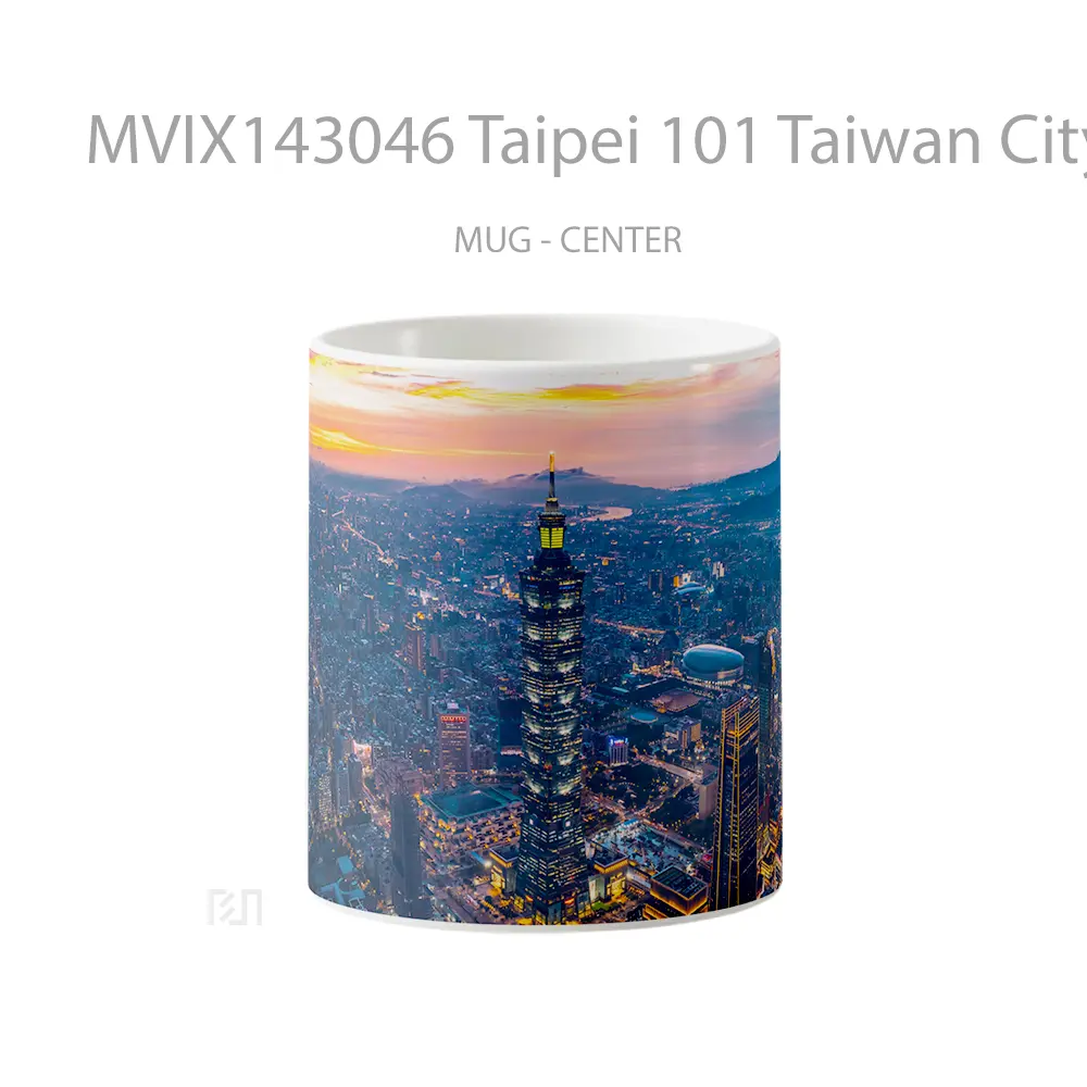 Mug Taipei 101 Taiwan City Buildings Scanery Gelas Keramik Unik