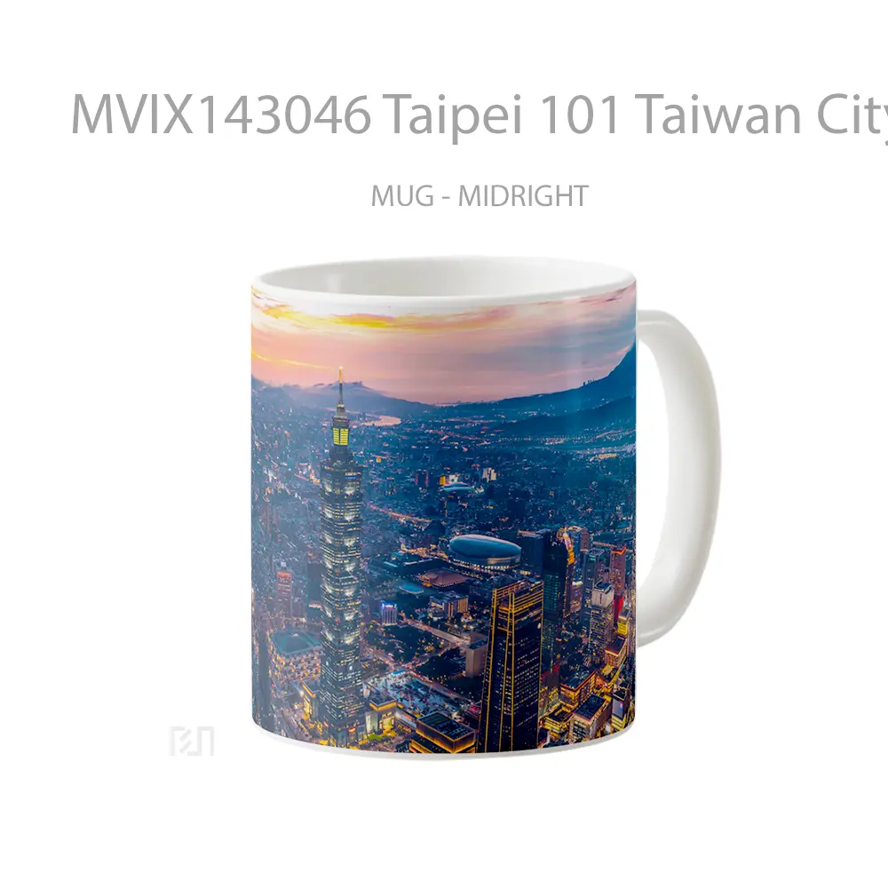 Mug Taipei 101 Taiwan City Buildings Scanery Gelas Keramik Unik - All-side / Desain