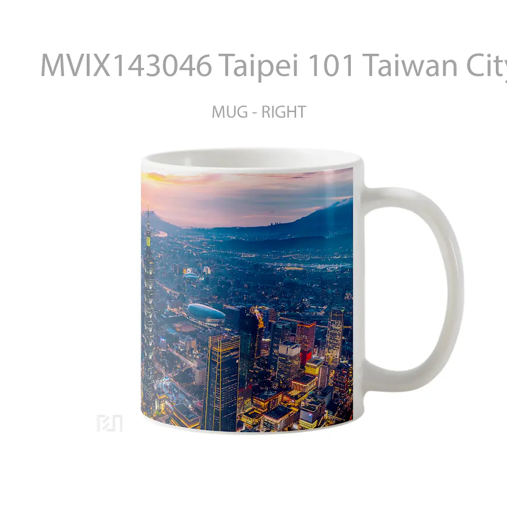 Mug Taipei 101 Taiwan City Buildings Scanery Gelas Keramik Unik - All-side / Desain