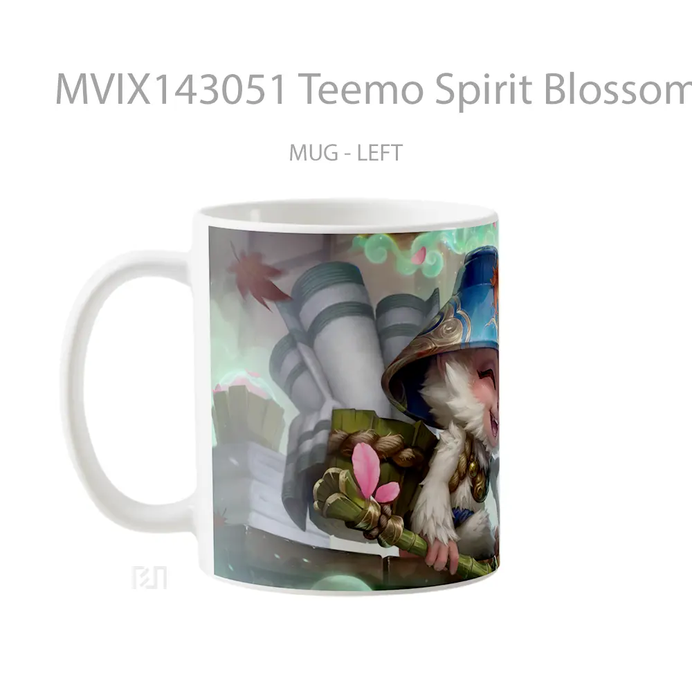 Mug Teemo Spirit Blossom Springs Skin Lol Splash Art Cangkir Gamer - All-side / Desain