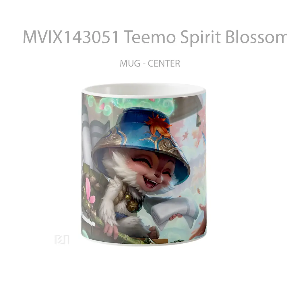Mug Teemo Spirit Blossom Springs Skin Lol Splash Art Cangkir Gamer