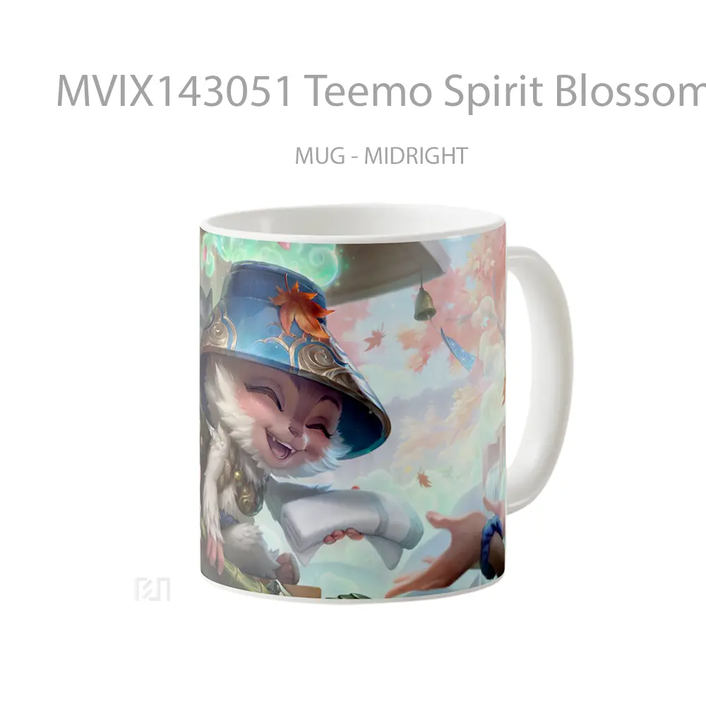Mug Teemo Spirit Blossom Springs Skin Lol Splash Art Cangkir Gamer - All-side / Desain