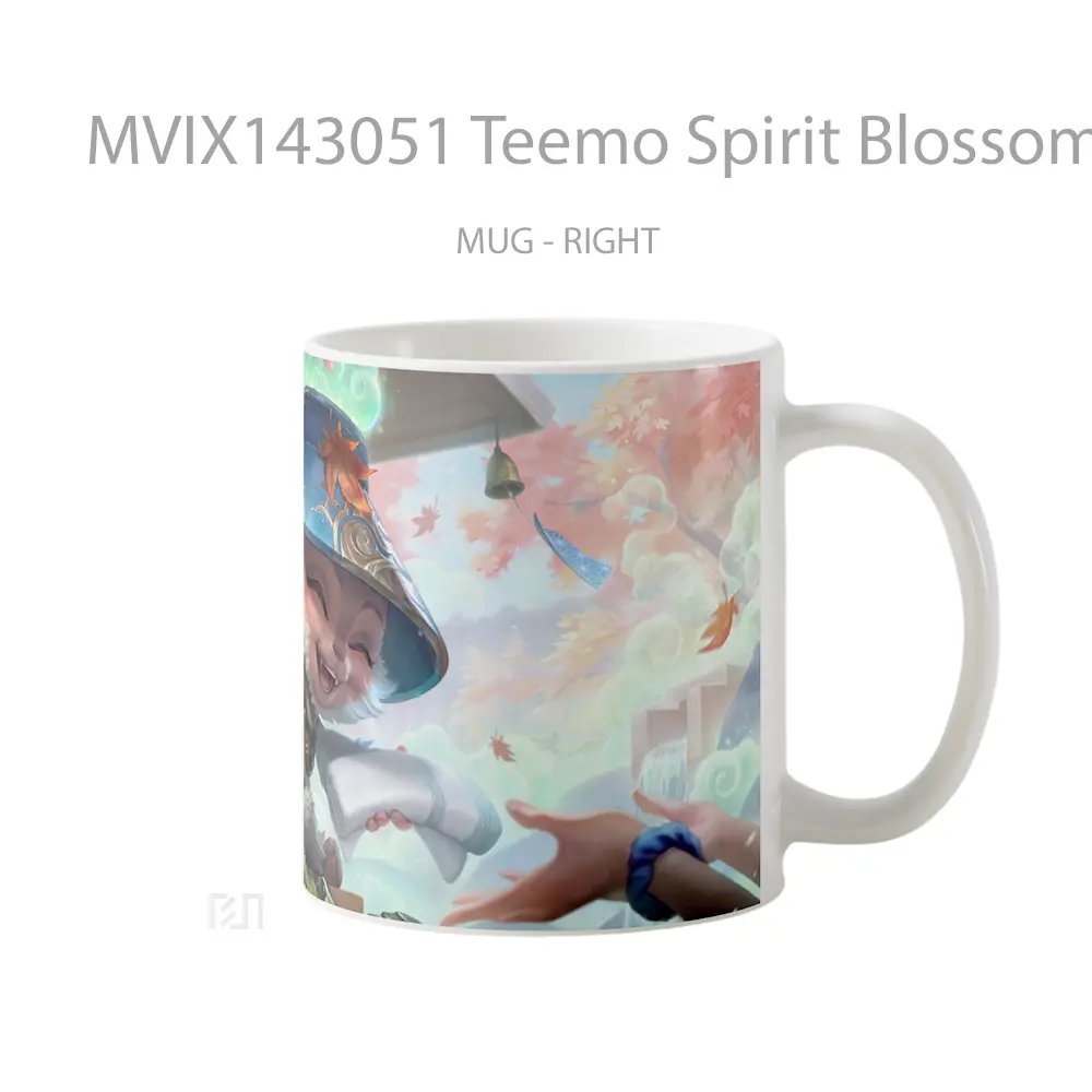 Mug Teemo Spirit Blossom Springs Skin Lol Splash Art Cangkir Gamer - All-side / Desain