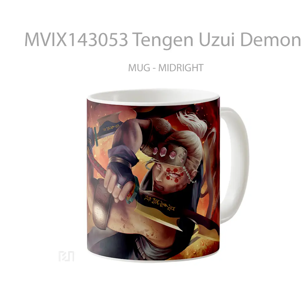 Mug Tengen Uzui Demon Slayer Sound Hashira Gelas Keramik Unik - All-side / Desain