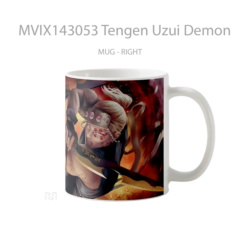 Mug Tengen Uzui Demon Slayer Sound Hashira Gelas Keramik Unik - All-side / Desain