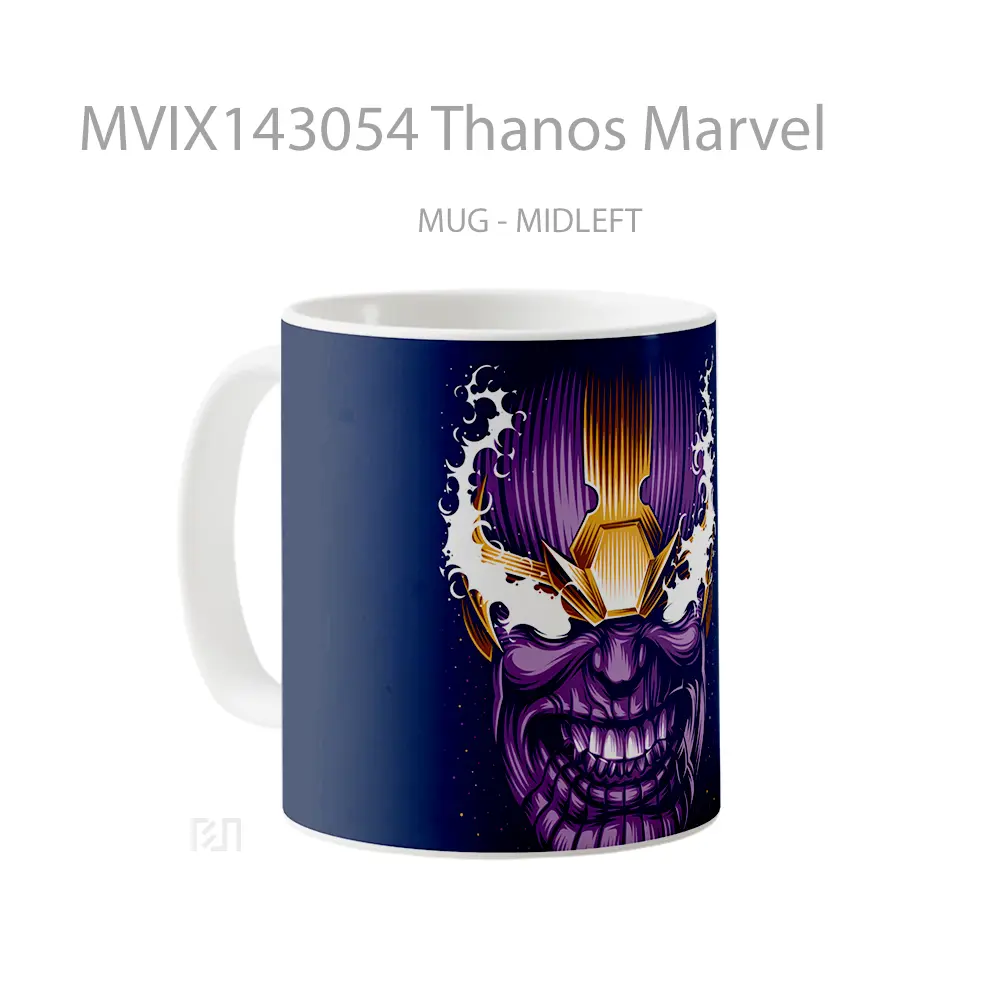 Mug Thanos Marvel Gelas Superhero - All-side / Desain