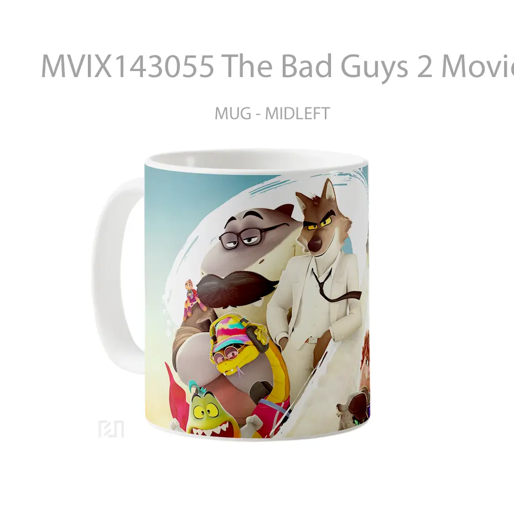 Mug The Bad Guys 2 Movie Characters Gelas Keramik Unik - All-side / Desain