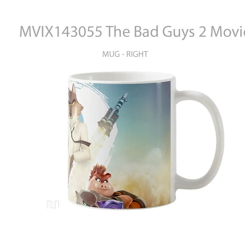 Mug The Bad Guys 2 Movie Characters Gelas Keramik Unik - All-side / Desain