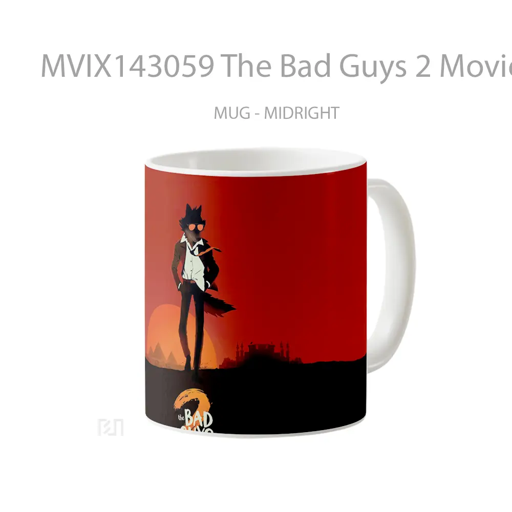 Mug The Bad Guys 2 Movie Mr Wolf Gelas Hewan Lucu - All-side / Desain