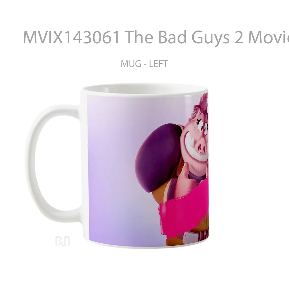 Mug The Bad Guys 2 Movie Pigtail Character Gelas Keramik Unik - All-side / Desain