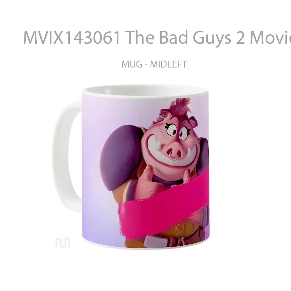 Mug The Bad Guys 2 Movie Pigtail Character Gelas Keramik Unik - All-side / Desain