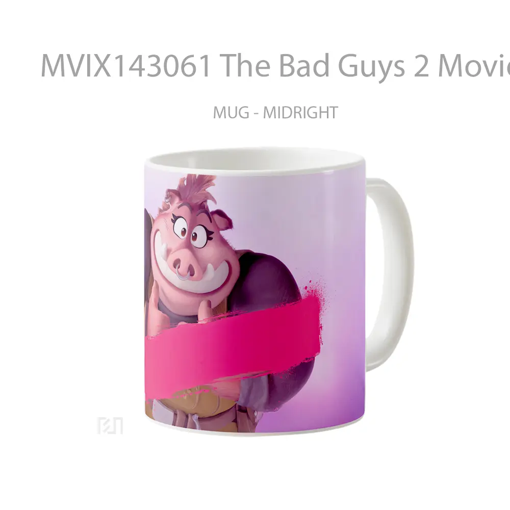 Mug The Bad Guys 2 Movie Pigtail Character Gelas Keramik Unik - All-side / Desain