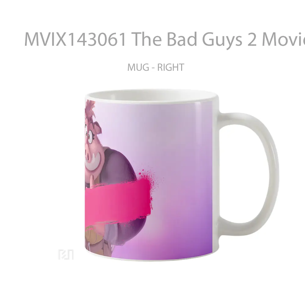 Mug The Bad Guys 2 Movie Pigtail Character Gelas Keramik Unik - All-side / Desain