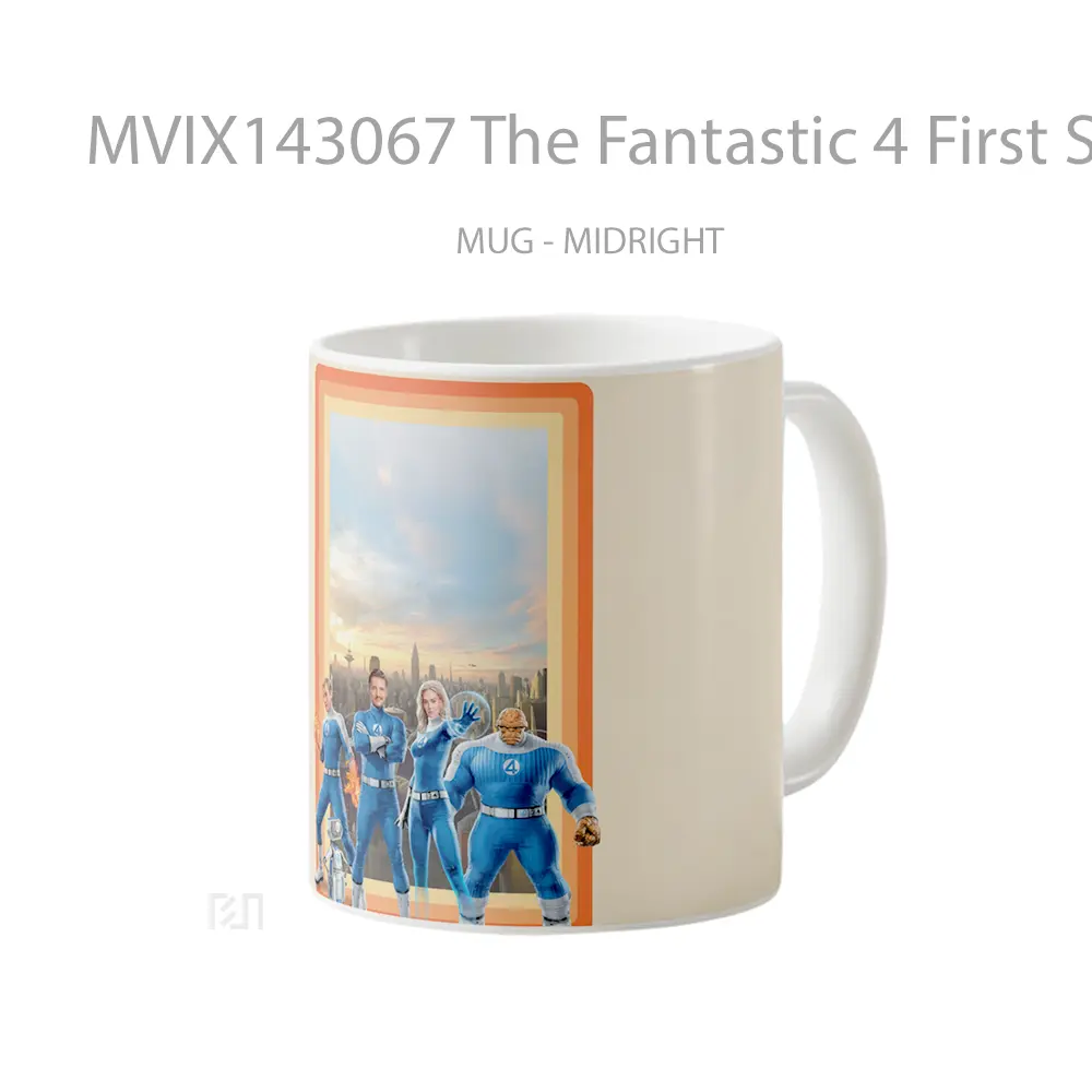 Mug The Fantastic 4 First Steps Movie Gelas Keramik Unik - All-side / Desain