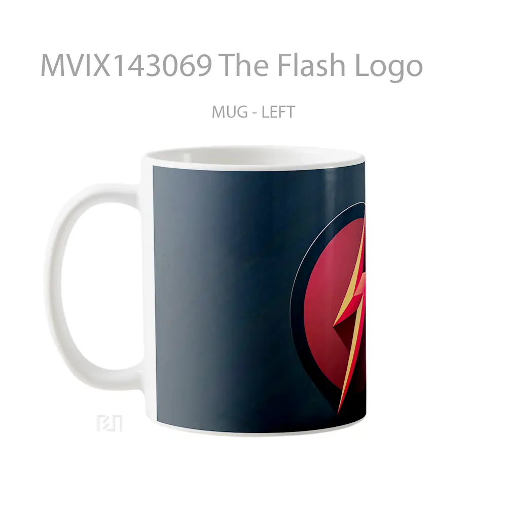 Mug The Flash Logo Gelas Keramik Unik - All-side / Desain