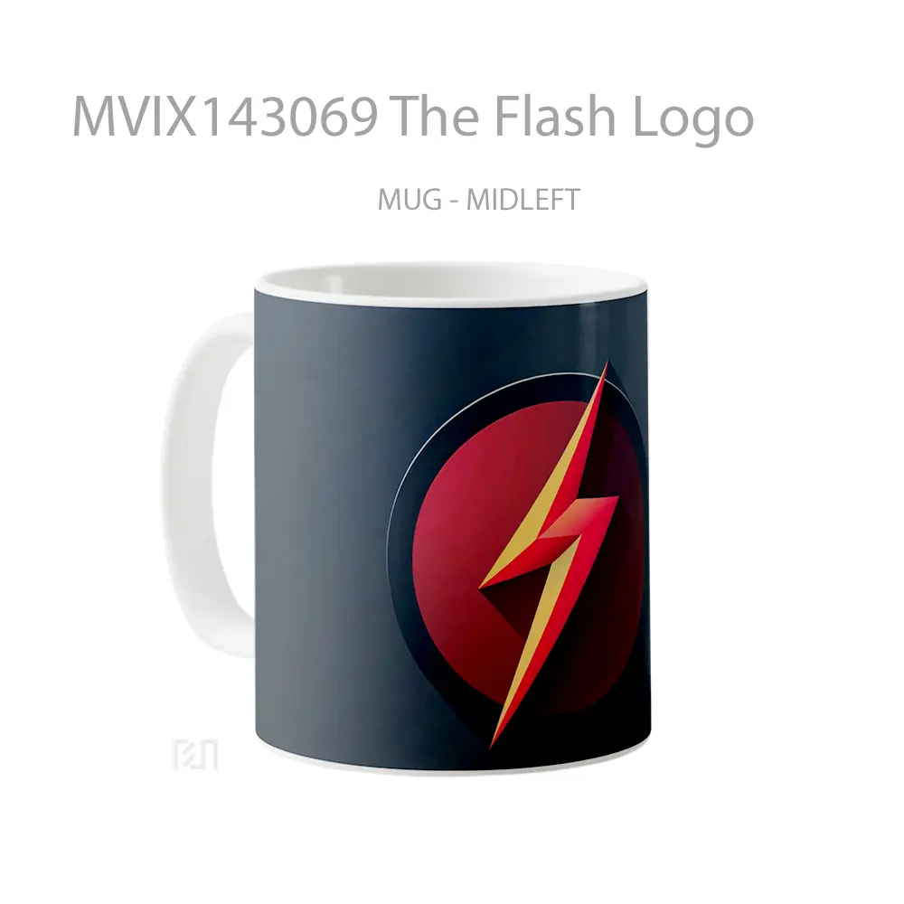 Mug The Flash Logo Gelas Keramik Unik - All-side / Desain