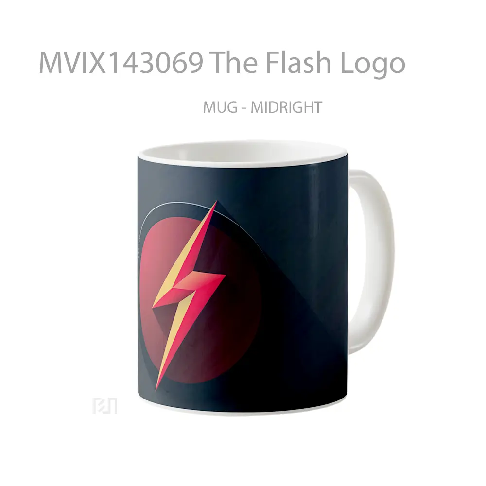Mug The Flash Logo Gelas Keramik Unik - All-side / Desain
