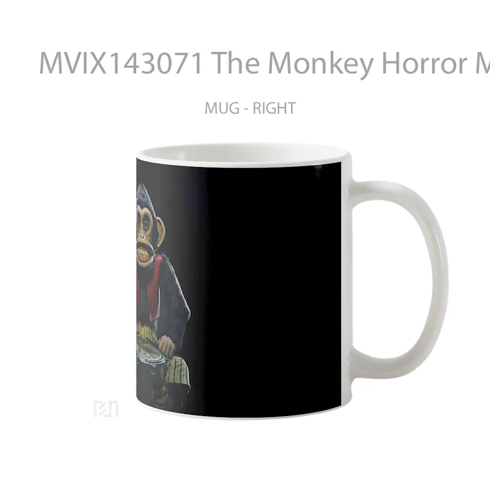 Mug The Monkey Horror Movie Gelas Keramik Unik - All-side / Desain