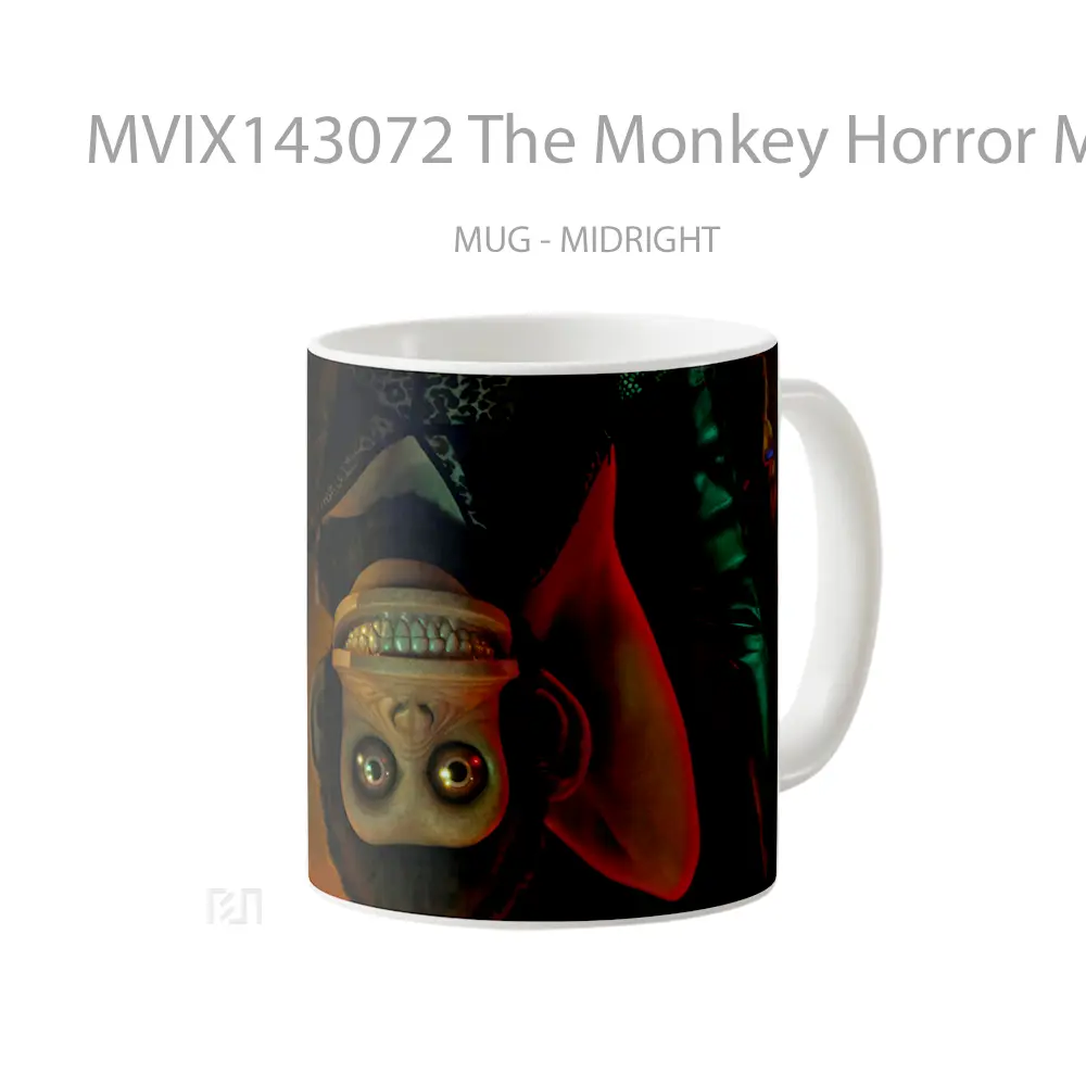 Mug The Monkey Horror Movie Gelas Keramik Unik - All-side / Desain