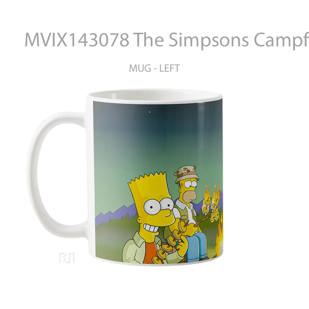 Mug The Simpsons Campfir Gelas Keramik Unik - All-side / Desain