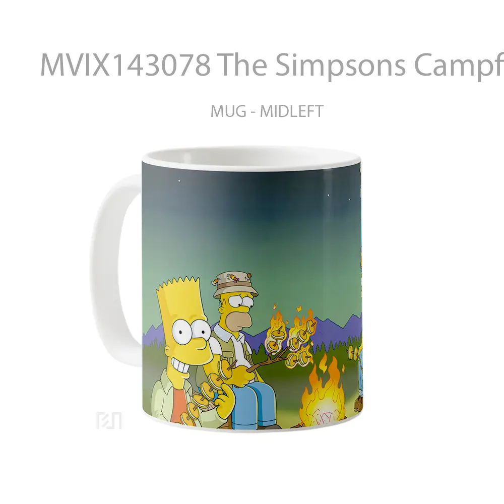 Mug The Simpsons Campfir Gelas Keramik Unik - All-side / Desain