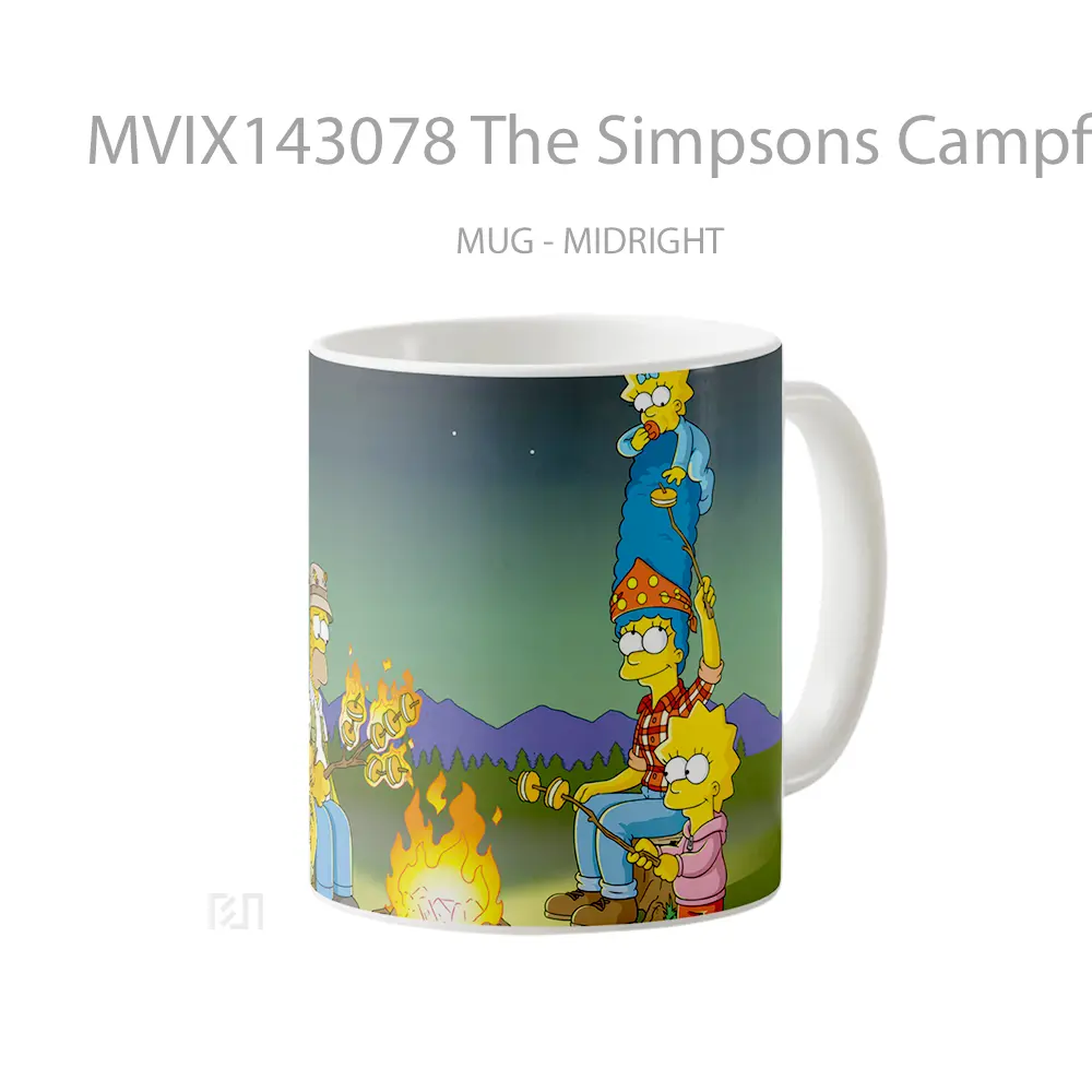 Mug The Simpsons Campfir Gelas Keramik Unik - All-side / Desain