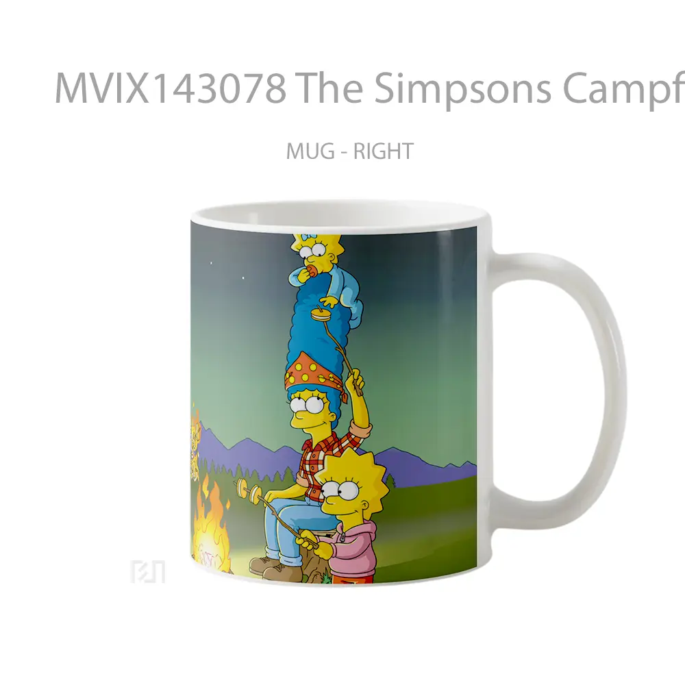 Mug The Simpsons Campfir Gelas Keramik Unik - All-side / Desain