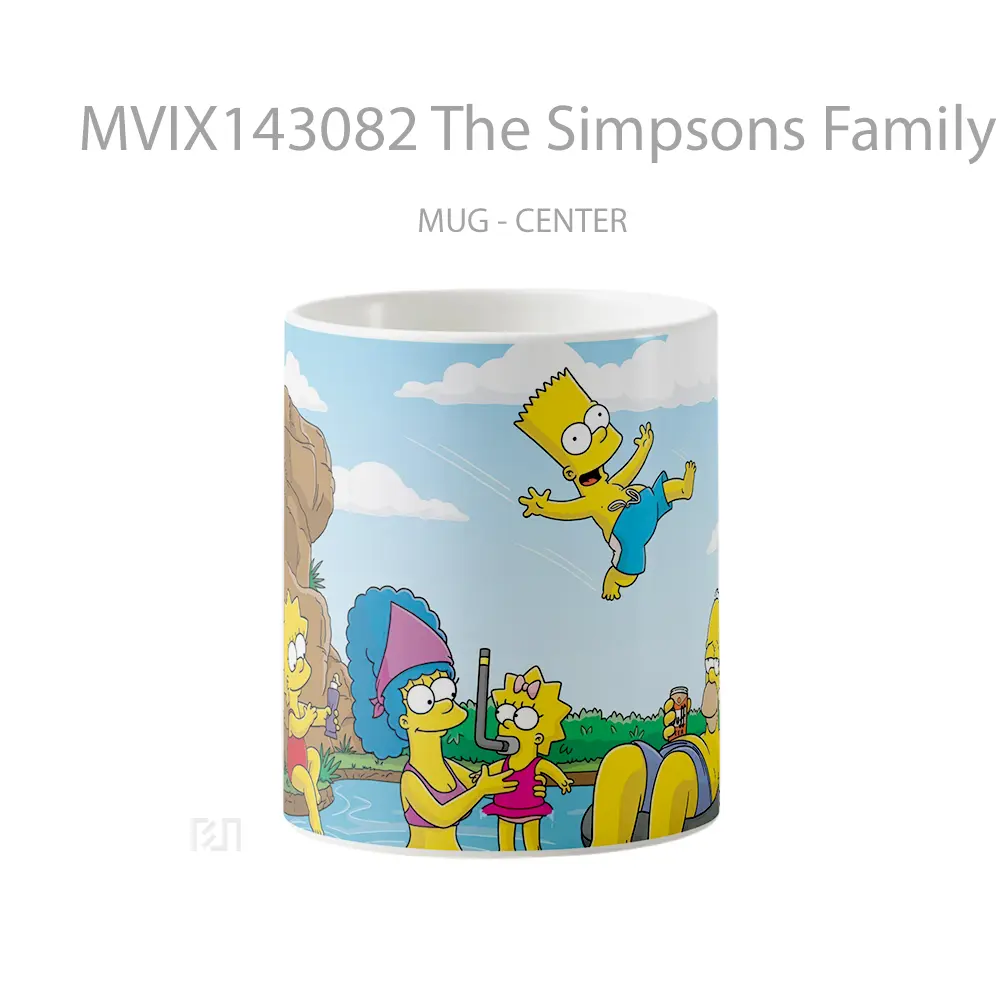 Mug The Simpsons Family Poo Gelas Keramik Unik
