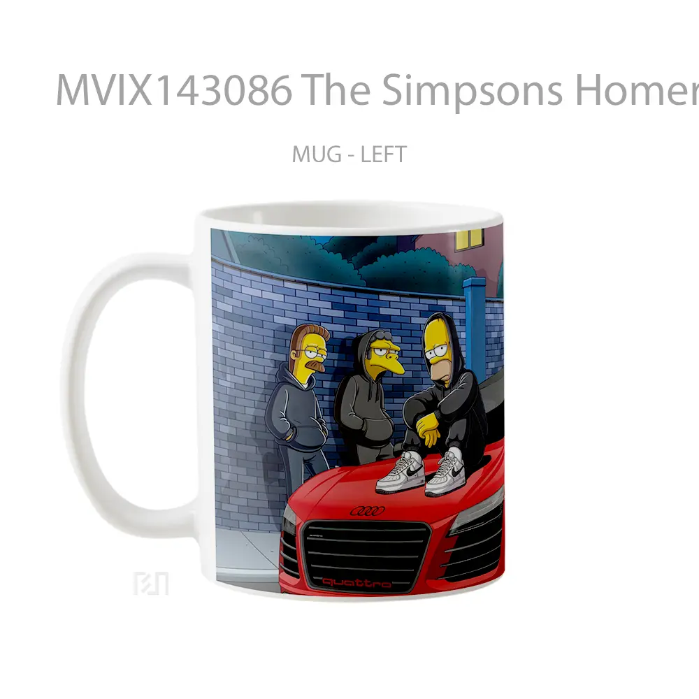 Mug The Simpsons Homer Ned Mo Gelas Keramik Unik - All-side / Desain