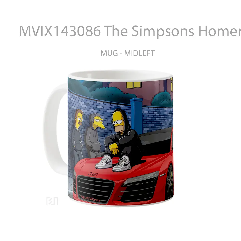 Mug The Simpsons Homer Ned Mo Gelas Keramik Unik - All-side / Desain
