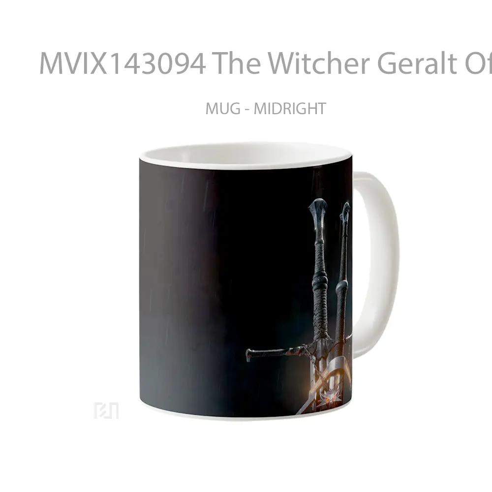 Mug The Witcher Geralt Of Rivia Sword Gelas Keramik Unik - All-side / Desain