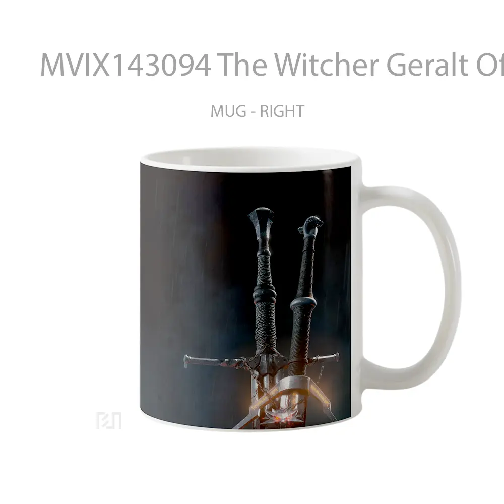Mug The Witcher Geralt Of Rivia Sword Gelas Keramik Unik - All-side / Desain