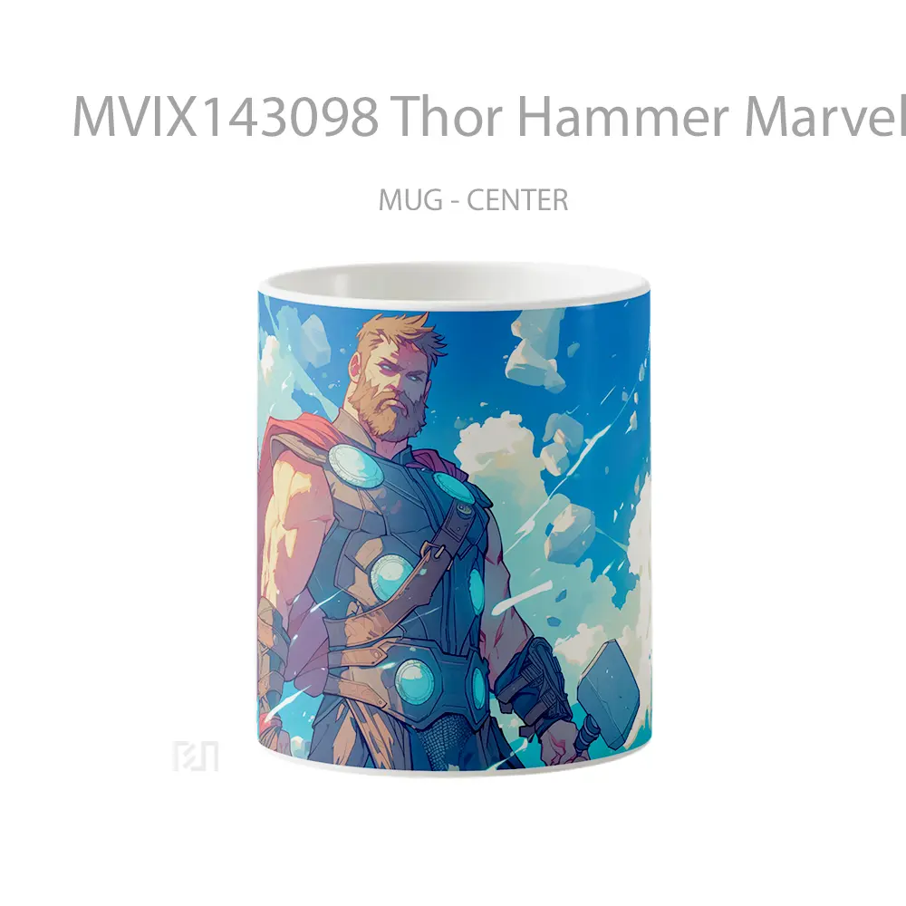 Mug Thor Hammer Marvel Superher Gelas Superhero