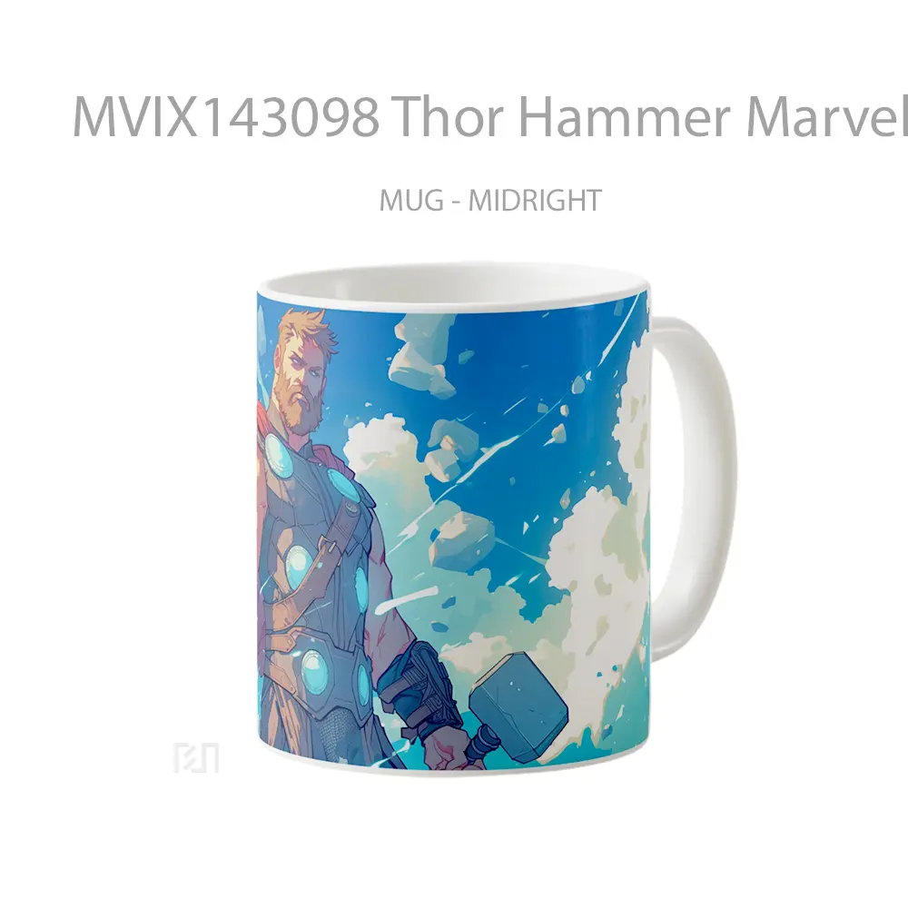 Mug Thor Hammer Marvel Superher Gelas Superhero - All-side / Desain