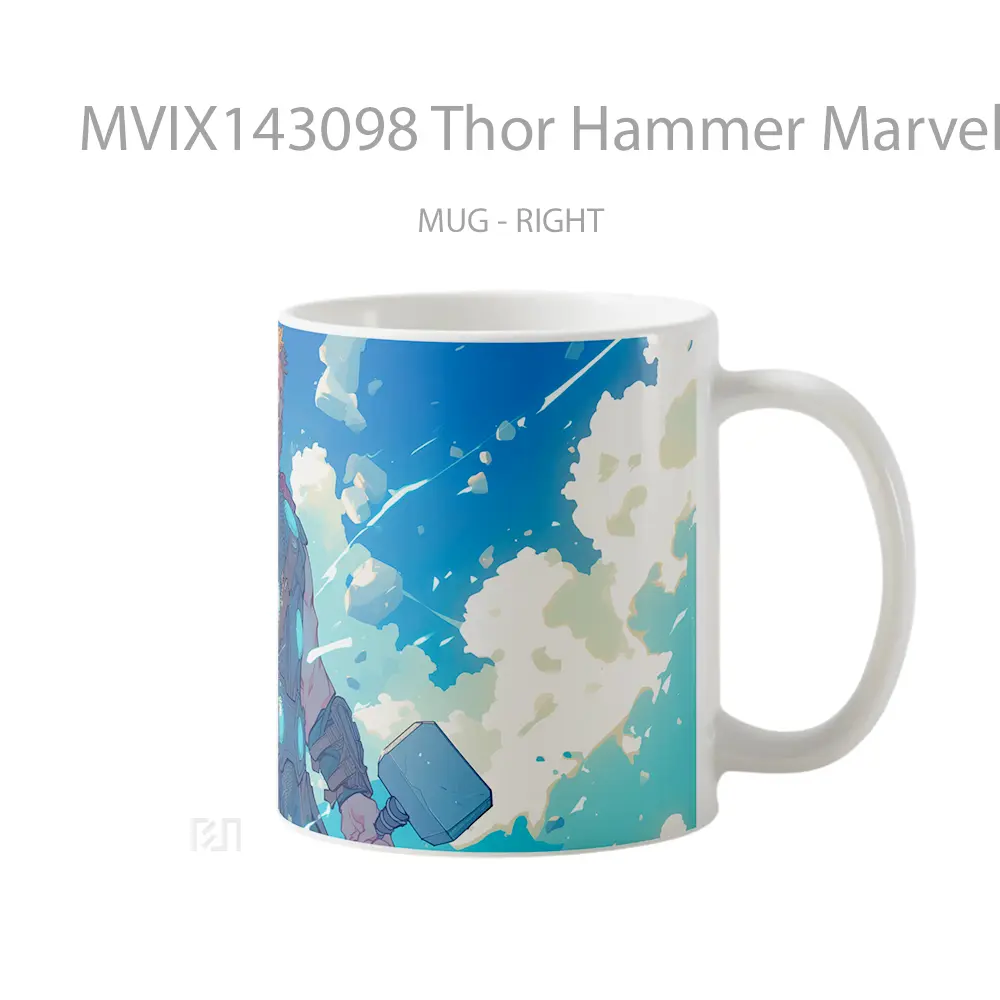 Mug Thor Hammer Marvel Superher Gelas Superhero - All-side / Desain