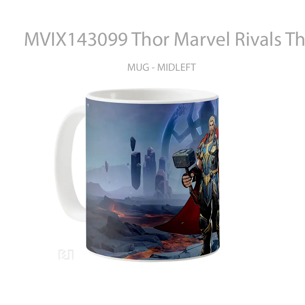 Mug Thor Marvel Rivals Thor Love And Thunder Skin Gelas Superhero - All-side / Desain