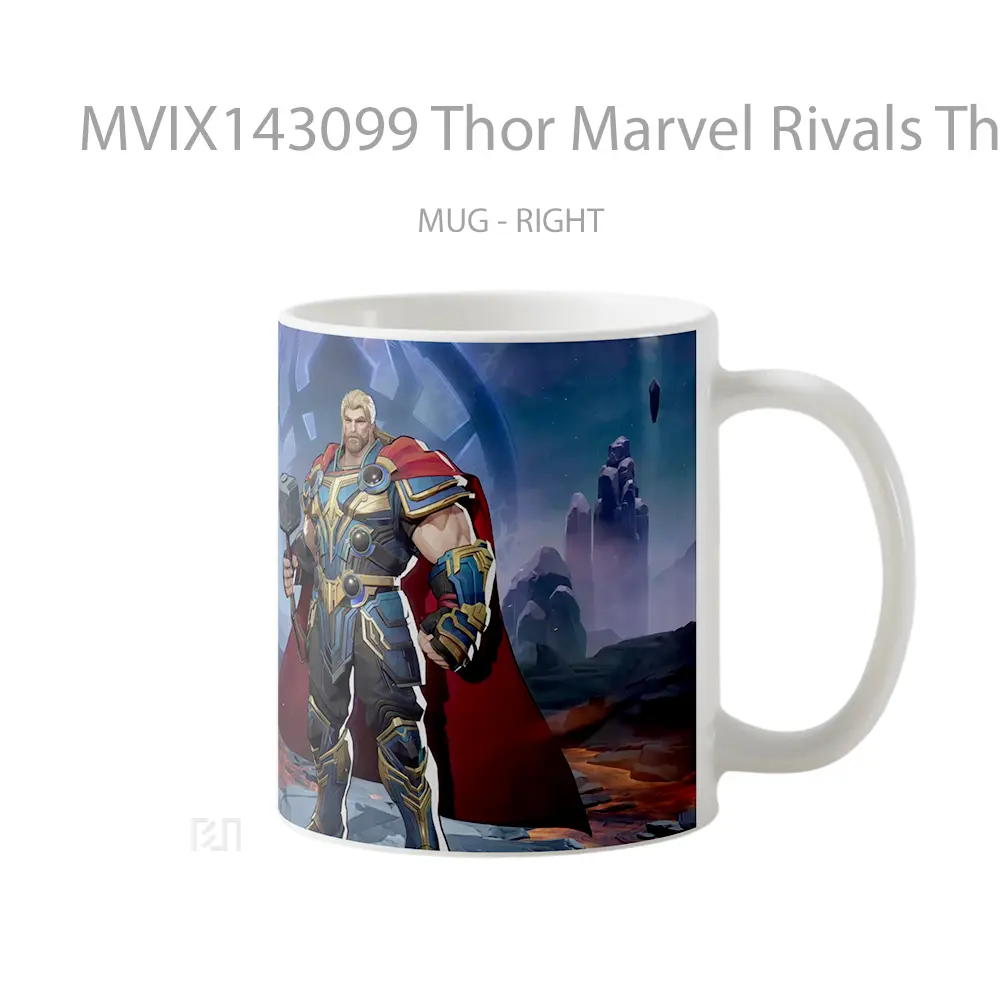 Mug Thor Marvel Rivals Thor Love And Thunder Skin Gelas Superhero - All-side / Desain